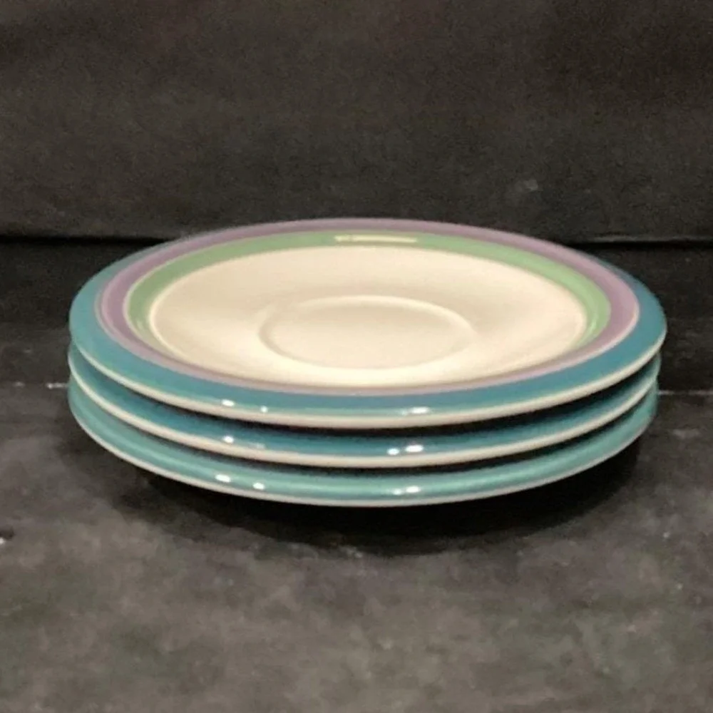 Pfaltzgraff‎ Mountain Shadow Teacup & Saucers, Set of 3, Vintage Tableware